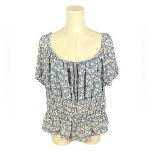 Forever 21 +‎ Romantic Floral Crop Top (Size 2X)